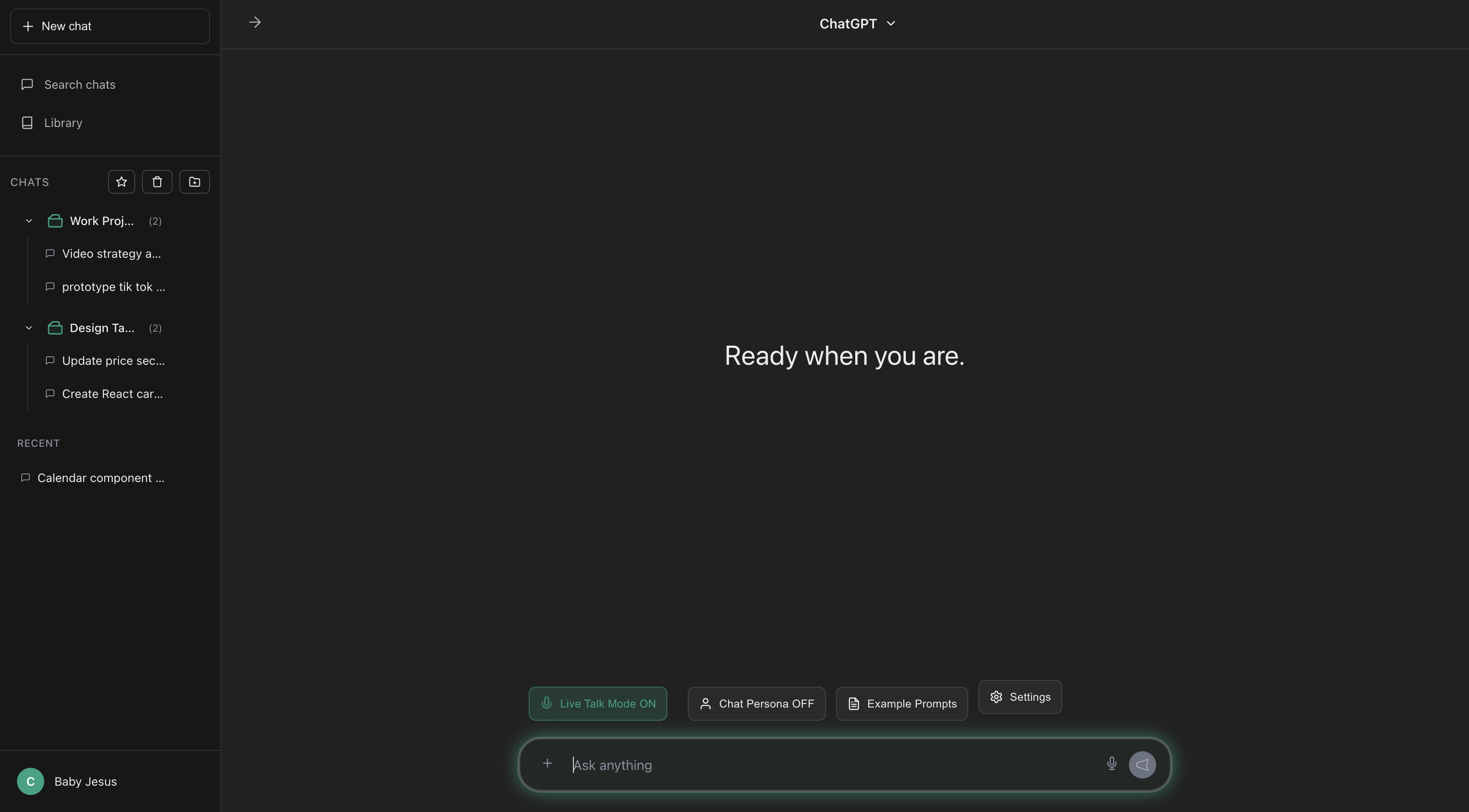 Chat GPT Live Talk Mode Active Listening